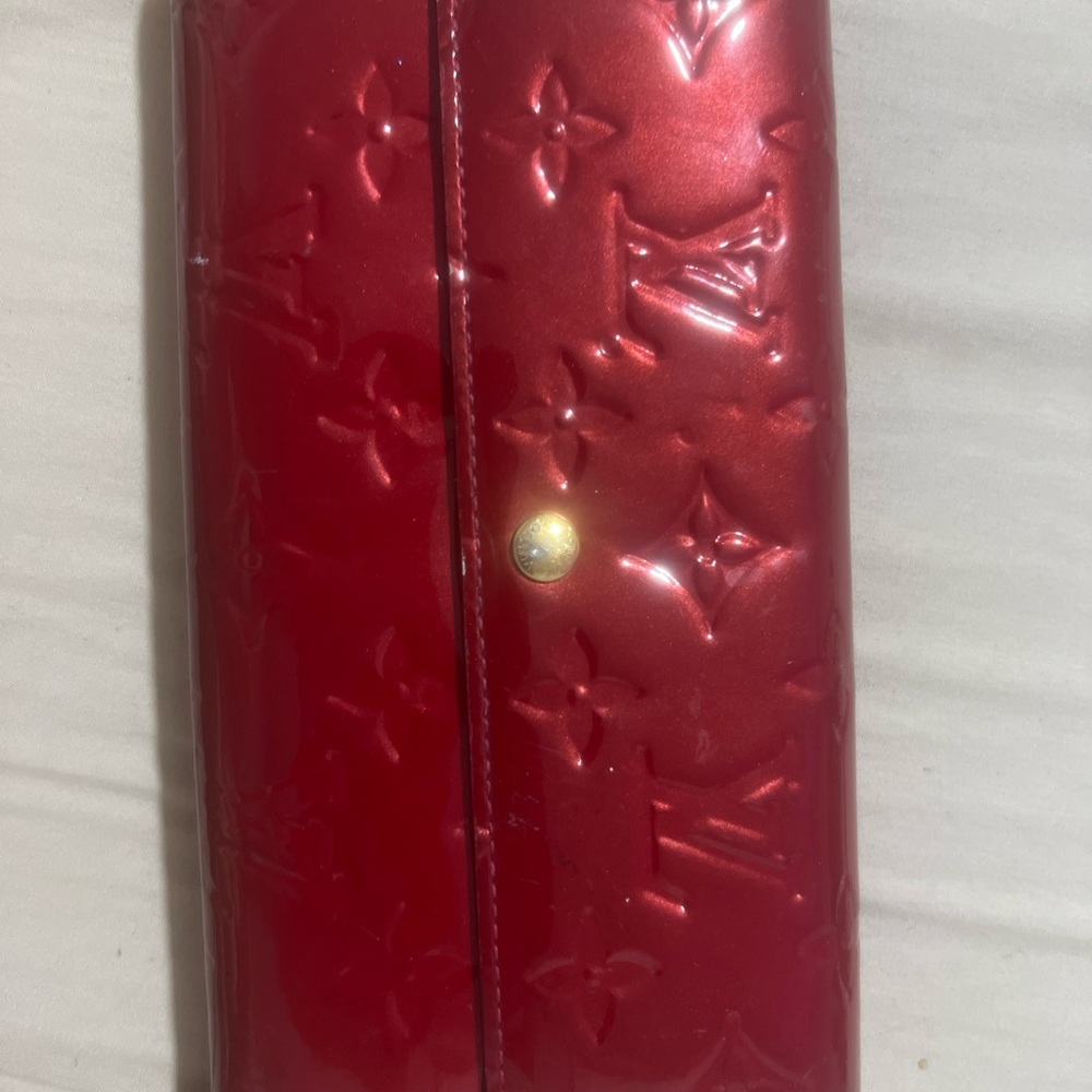 Louis Vuitton Shiny Red Embossed Wallet